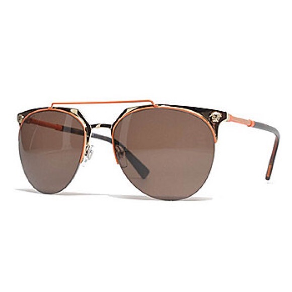 Versace Accessories - 💞SOLD/VERSACE Gldtne+Orange RndFrme Glasses&Case